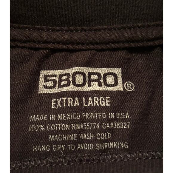 5BORO Black Long-sleeve T-Shirt Multi Color Fish Graphic Unisex XL - Picture 5 of 5